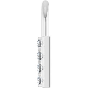 Sterling Silver 1/2 CTW Natural Diamond Lock Pendant