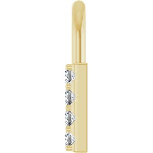 14K Yellow Gold 1/2 CTW Natural Diamond Lock Pendant