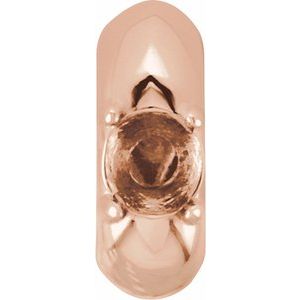 14K Rose Gold 3 mm Round  Accented Spacer Charm/Pendant Mounting