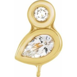 14K Yellow Gold 1/4 CTW Natural Diamond Slide Bail