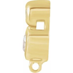 14K Yellow Gold 1/4 CTW Natural Diamond Slide Bail