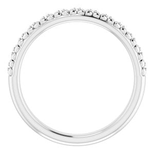 Sterling Silver .03 CTW Diamond Stackable Ring