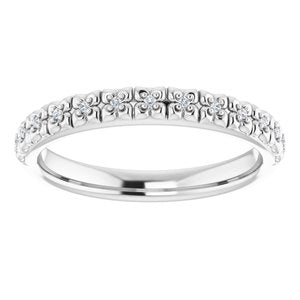 Sterling Silver .03 CTW Diamond Stackable Ring