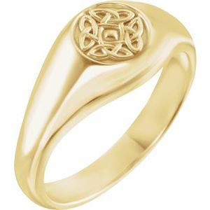 14K Yellow Gold Celtic-Inspired Ring