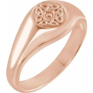 14K Rose Gold Celtic-Inspired Ring