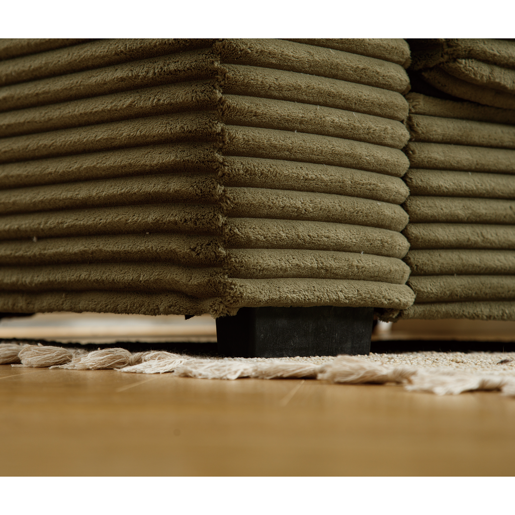 [NEW ARRIVED] [VIDEO PROVIDED] Oversized Two-Piece Couches, L Shaped Sofa, Corduroy, Right Chaise Daybed,with Armrests,Eight Throw Pillows,Corner Sofa,Easy To Assemble, Green