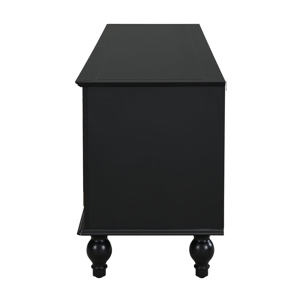 U-Can 70.9'' Modern TV Stand for TVs up to 80 Inches, Entertainment Center with Open Compartment, TV Storage Cabinet with 2 Drawers, 2 Cabinets and 5 Solid Legs for Living room