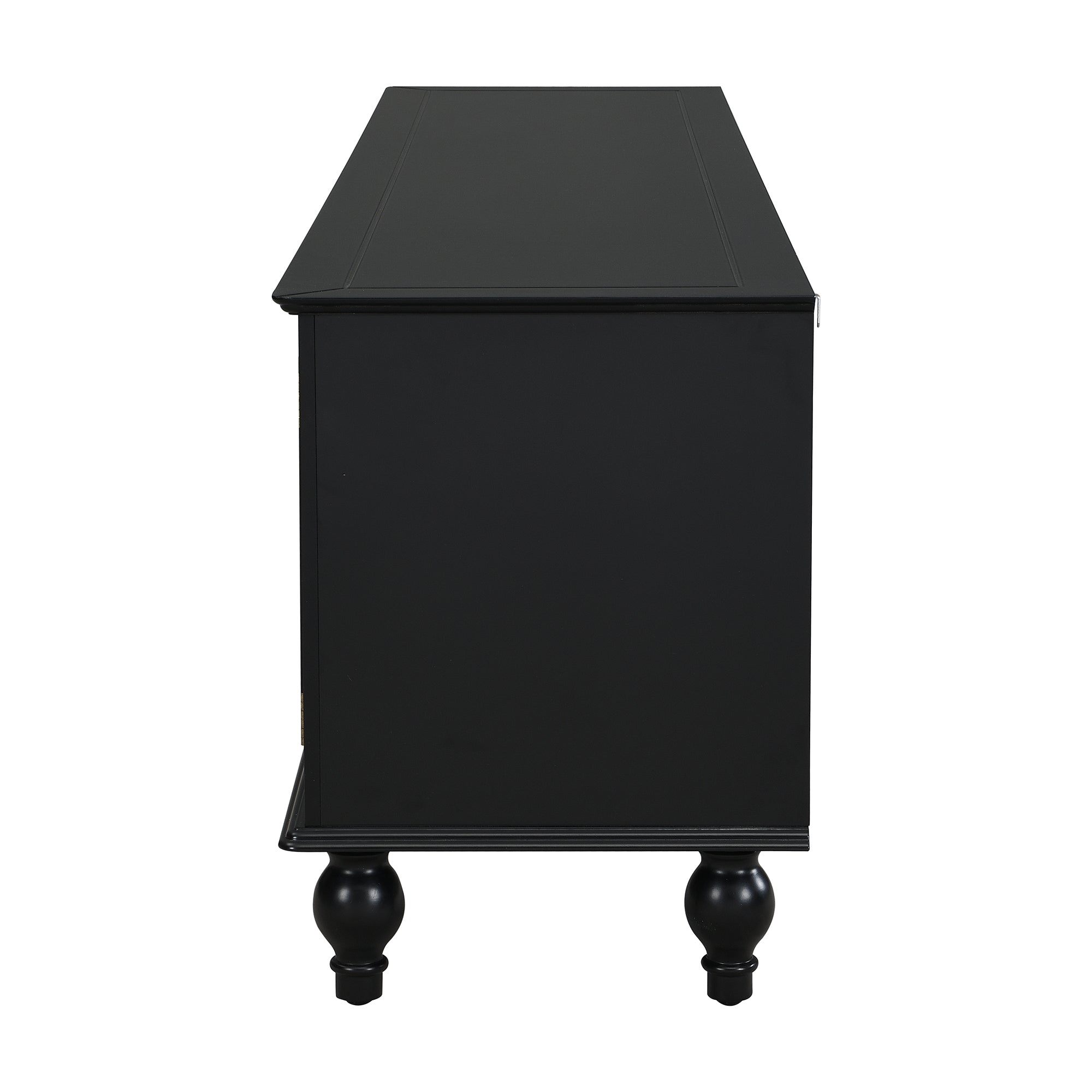 U-Can 70.9'' Modern TV Stand for TVs up to 80 Inches, Entertainment Center with Open Compartment, TV Storage Cabinet with 2 Drawers, 2 Cabinets and 5 Solid Legs for Living room