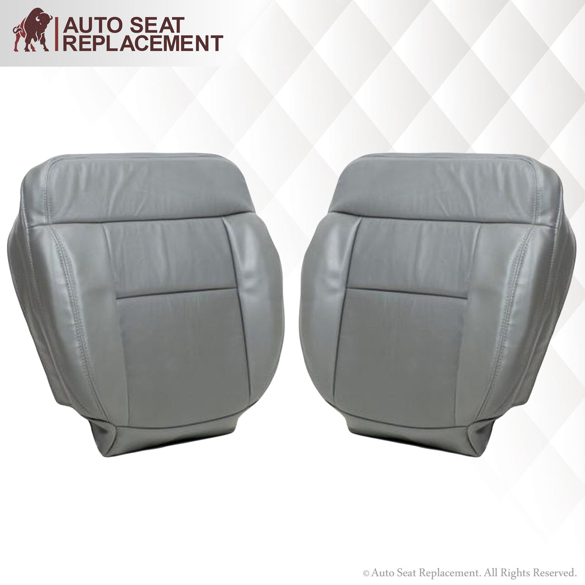 2004-2008 Ford F150 Seat Cover in Gray: Choose Leather or Vinyl