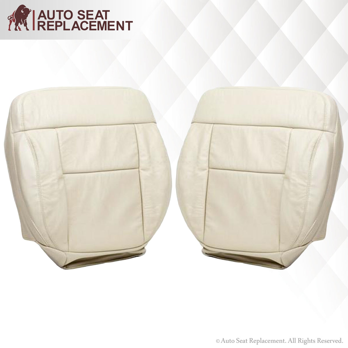 2004 Ford F150 Seat Cover in Light Parchment Tan: Choose Leather or Vinyl