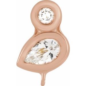 14K Rose Gold 1/4 CTW Natural Diamond Slide Bail