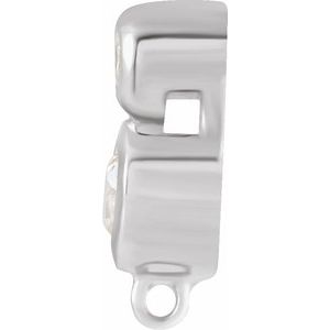 14K White Gold 1/4 CTW Natural Diamond Slide Bail