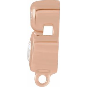 14K Rose Gold 1/4 CTW Natural Diamond Slide Bail