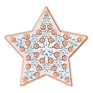 14K Rose Gold .04 CTW Natural Diamond Star Pendant