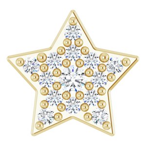 14K Yellow Gold .04 CTW Natural Diamond Star Pendant