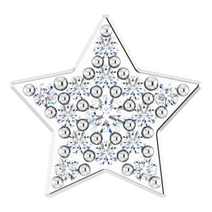 14K White Gold .04 CTW Natural Diamond Star Pendant