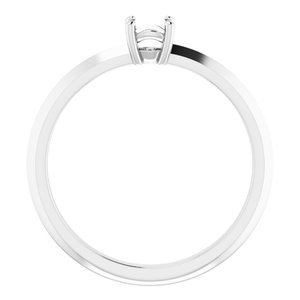 Continuum Sterling Silver 4.1 mm Round Ring Mounting – image 4