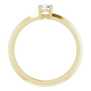 10K Yellow Gold 4.1 mm Round Ring Mounting – image 3