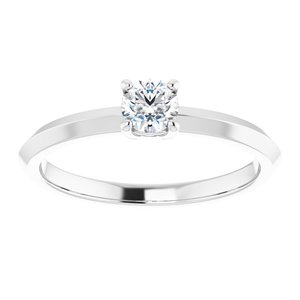 Continuum Sterling Silver 4.1 mm Round Ring Mounting – image 5