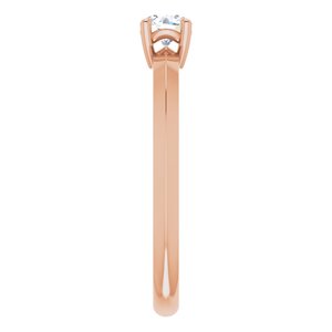 18K Rose Gold 4.1 mm Round Ring Mounting – image 7