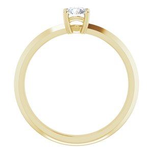 18K Yellow Gold 4.4 mm Round Ring Mounting – image 3