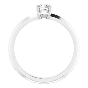 Sterling Silver 4.4 mm Round Ring Mounting – image 3