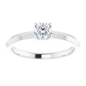 Continuum Sterling Silver 4.4 mm Round Ring Mounting – image 5