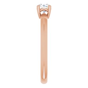 10K Rose Gold 4.4 mm Round Ring Mounting – image 7