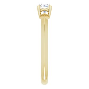 14K Yellow Gold 4.4 mm Round Ring Mounting – image 7