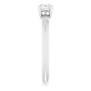 14K X1 White Gold 4.4 mm Round Ring Mounting – image 7