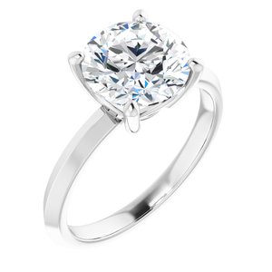 Sterling Silver 8.8 mm Round Ring Mounting