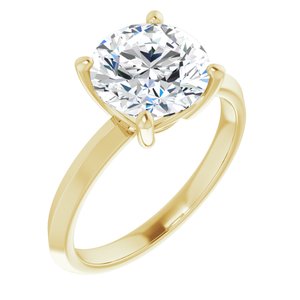 10K Yellow Gold 8.8 mm Round Ring Mounting