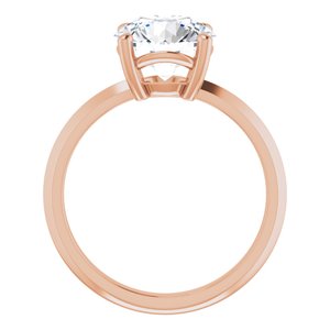 10K Rose Gold 8.8 mm Round Ring Mounting – image 3