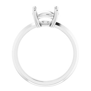 14K X1 White Gold 8.8 mm Round Ring Mounting – image 4