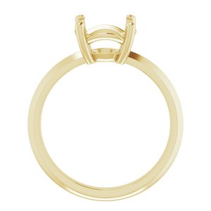 18K Yellow Gold 8.8 mm Round Ring Mounting – image 4