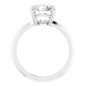 14K X1 White Gold 8.8 mm Round Ring Mounting – image 3
