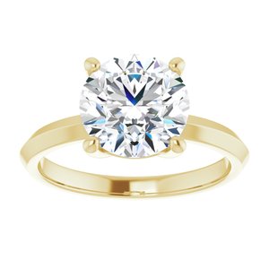 18K Yellow Gold 8.8 mm Round Ring Mounting – image 5