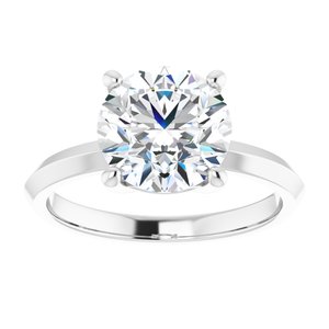 10K White Gold 8.8 mm Round Ring Mounting – image 5