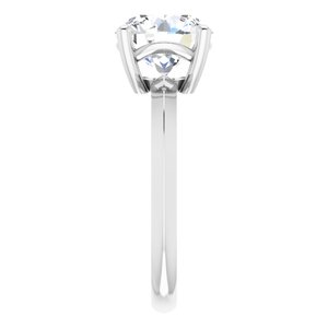 Sterling Silver 8.8 mm Round Ring Mounting – image 7