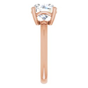 14K Rose Gold 8.8 mm Round Ring Mounting – image 7