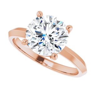 10K Rose Gold 8.8 mm Round Ring Mounting – image 8