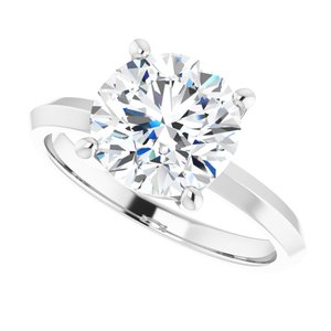 Sterling Silver 8.8 mm Round Ring Mounting – image 8