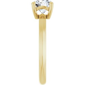 14K Yellow Gold 6.5 mm Round Ring Mounting – image 7