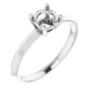 Continuum Sterling Silver 5.8 mm Round Ring Mounting – image 2