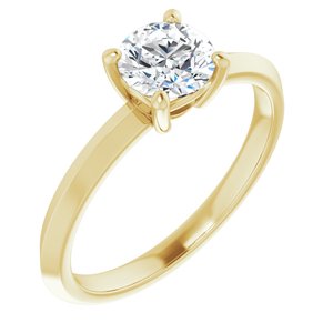 10K Yellow Gold 5.8 mm Round Ring Mounting