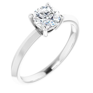 18K White Gold 5.8 mm Round Ring Mounting