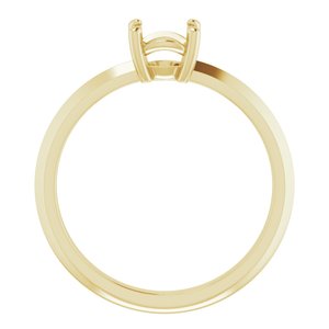 10K Yellow Gold 5.8 mm Round Ring Mounting – image 4
