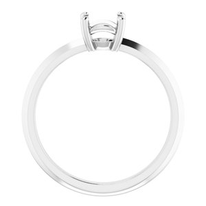 10K White Gold 5.8 mm Round Ring Mounting – image 4