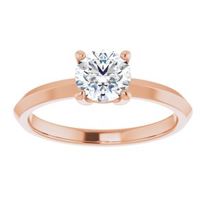 10K Rose Gold 5.8 mm Round Ring Mounting – image 5