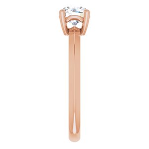 10K Rose Gold 5.8 mm Round Ring Mounting – image 7